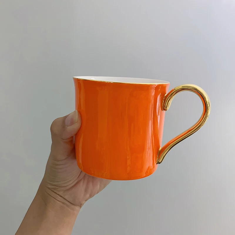European Style Designer Mug Orange Luxury Water Cup Gold-Painted Coffee Travel Mug Girl Gift Mug New Product Mug
European Style Designer Mug Orange Luxury Water Cup Gold-Painted Coffee Travel Mug Girl Gift Mug New Product Mug