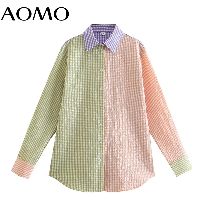AOMO Women Vintage Plaid Print Oversized Shirt Long Sleeve 2022 Chic Female High Street Loose Shirt QJ140A
AOMO Women Vintage Plaid Print Oversized Shirt Long Sleeve 2022 Chic Female High Street Loose Shirt QJ140A