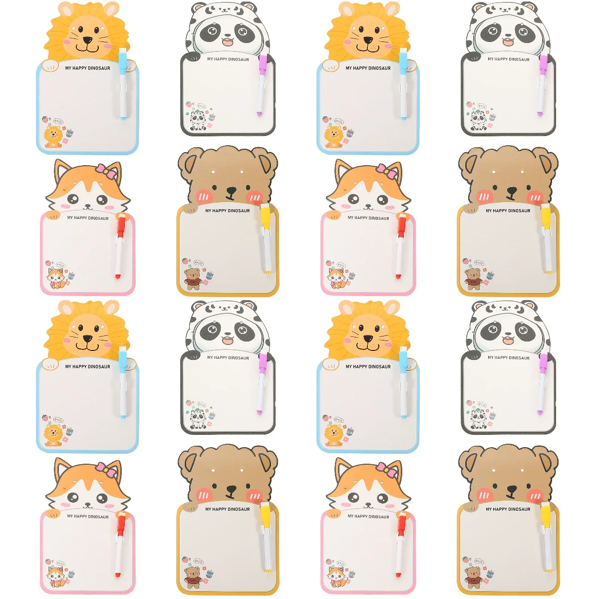 4 Sets of Double-sided Cartoon Whiteboard Writing Board Office Message Board with Rope Pens
4 Sets of Double-sided Cartoon Whiteboard Writing Board Office Message Board with Rope Pens