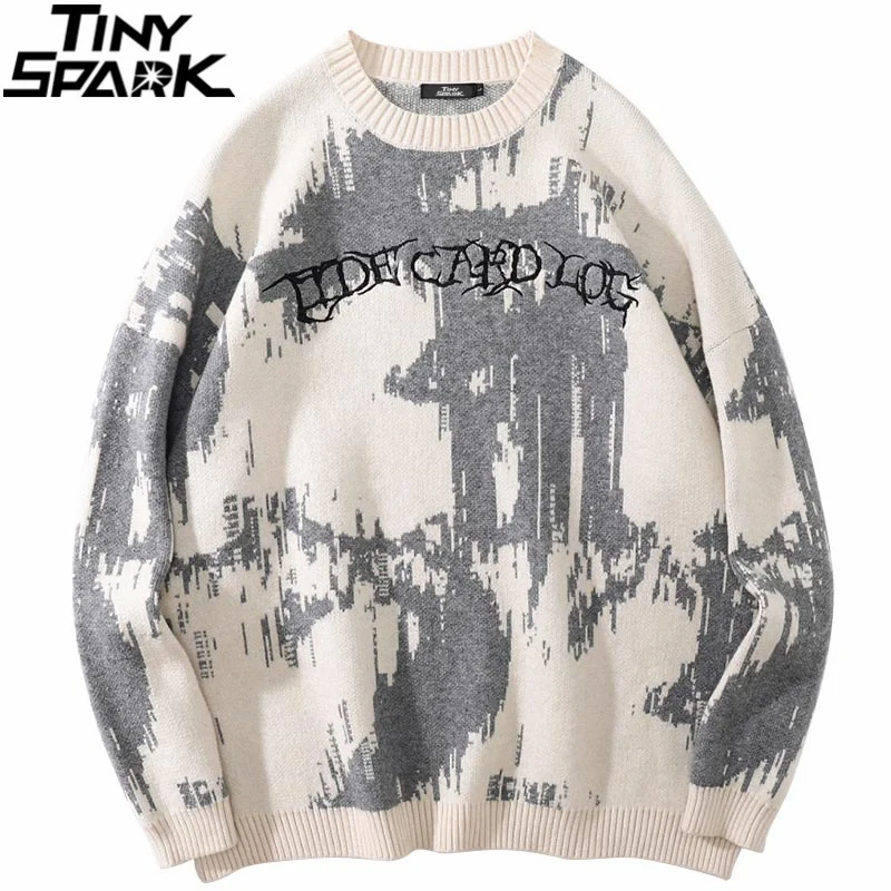 2023 Men Hip Hop Streetwear Knitted Sweater Pullover Embroidery Sweater Autumn Harajuku Cotton Casual Pullover Black White
2023 Men Hip Hop Streetwear Knitted Sweater Pullover Embroidery Sweater Autumn Harajuku Cotton Casual Pullover Black White