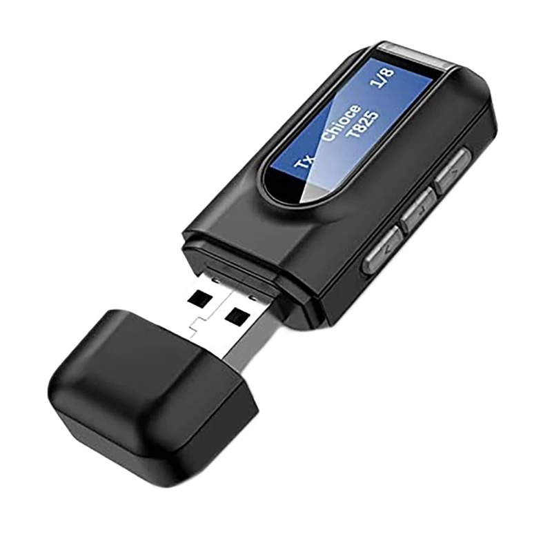Bluetooth 5.0 Transmitter Receiver For TV 2 In 1 USB Wireless Audio Adapter With LCD Display For Car Audio TV PC
Bluetooth 5.0 Transmitter Receiver For TV 2 In 1 USB Wireless Audio Adapter With LCD Display For Car Audio TV PC