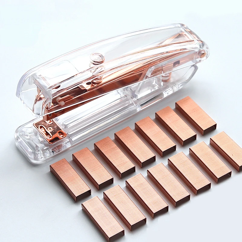 Rose Gold Metal Manual Stapler Transparent Acrylic Stapler NO.10 Durable Fashion Color Stapler 4000pcs Staples Stationery
Rose Gold Metal Manual Stapler Transparent Acrylic Stapler NO.10 Durable Fashion Color Stapler 4000pcs Staples Stationery