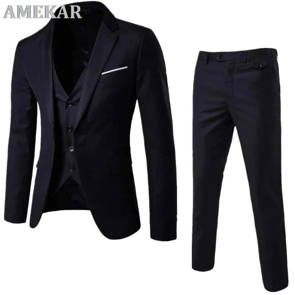 Men's Premium Soft Prom Tuxedo Slim Fit Suit One Button Blazer Dress Business Wedding Party Jacket Vest Pant 3-Piece For Man
Men's Premium Soft Prom Tuxedo Slim Fit Suit One Button Blazer Dress Business Wedding Party Jacket Vest Pant 3-Piece For Man