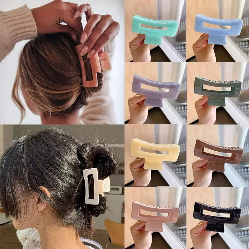 New in 2022 Acrylic Hair Clips Solid Big Hair Claws Elegant Frosted Hairpins Barrette Headwear for Women Girls Hair Accessories
New in 2022 Acrylic Hair Clips Solid Big Hair Claws Elegant Frosted Hairpins Barrette Headwear for Women Girls Hair Accessories