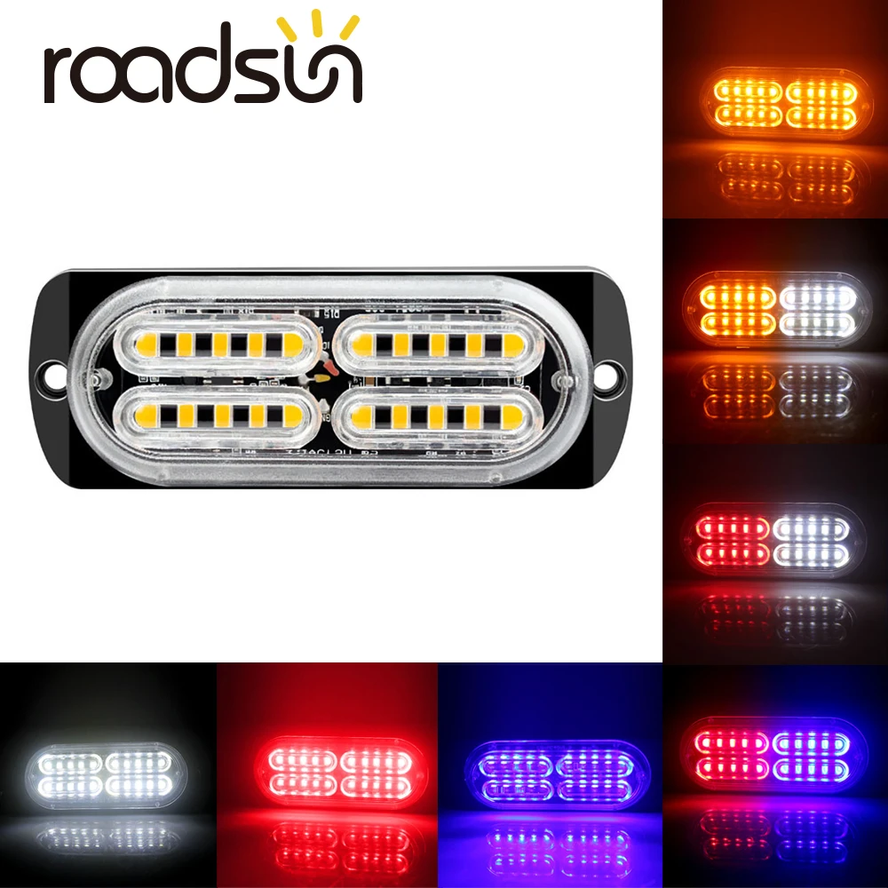 roadsun Ultra-thin 20LED Car Strobe FSO Flashing Light 12V 24V High Power Truck Police Emergency Side Warning Light Motorcycle
roadsun Ultra-thin 20LED Car Strobe FSO Flashing Light 12V 24V High Power Truck Police Emergency Side Warning Light Motorcycle