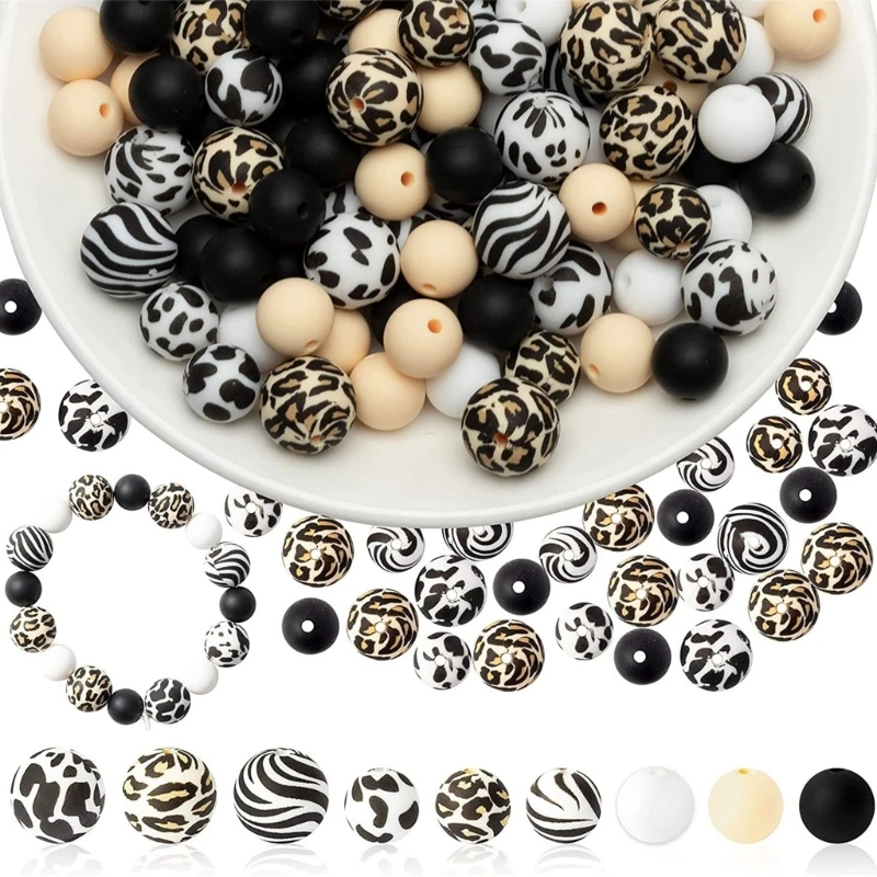 DIY Silicone Beads Making for Bracelet Car Keychain Elastic KeyRing Beaded Keyring Accessory Leopard Print Beads
DIY Silicone Beads Making for Bracelet Car Keychain Elastic KeyRing Beaded Keyring Accessory Leopard Print Beads