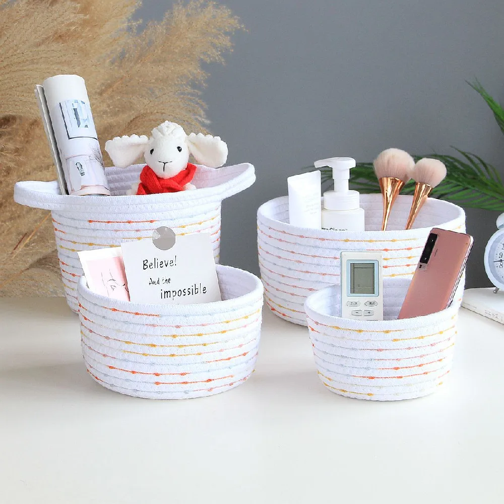 Handwoven Storage Baskets Children's Toys and Sundries Fruit and Vegetable Storage Baskets Girls' Makeup Boxes Closet Organizers
Handwoven Storage Baskets Children's Toys and Sundries Fruit and Vegetable Storage Baskets Girls' Makeup Boxes Closet Organizers