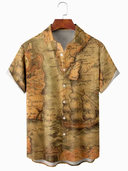 14Men's Art Collection Casual Short Sleeve Hawaiian Shirt with Chest Pocket, Light khaki, Short Sleeve Shirts
14Men's Art Collection Casual Short Sleeve Hawaiian Shirt with Chest Pocket, Light khaki, Short Sleeve Shirts