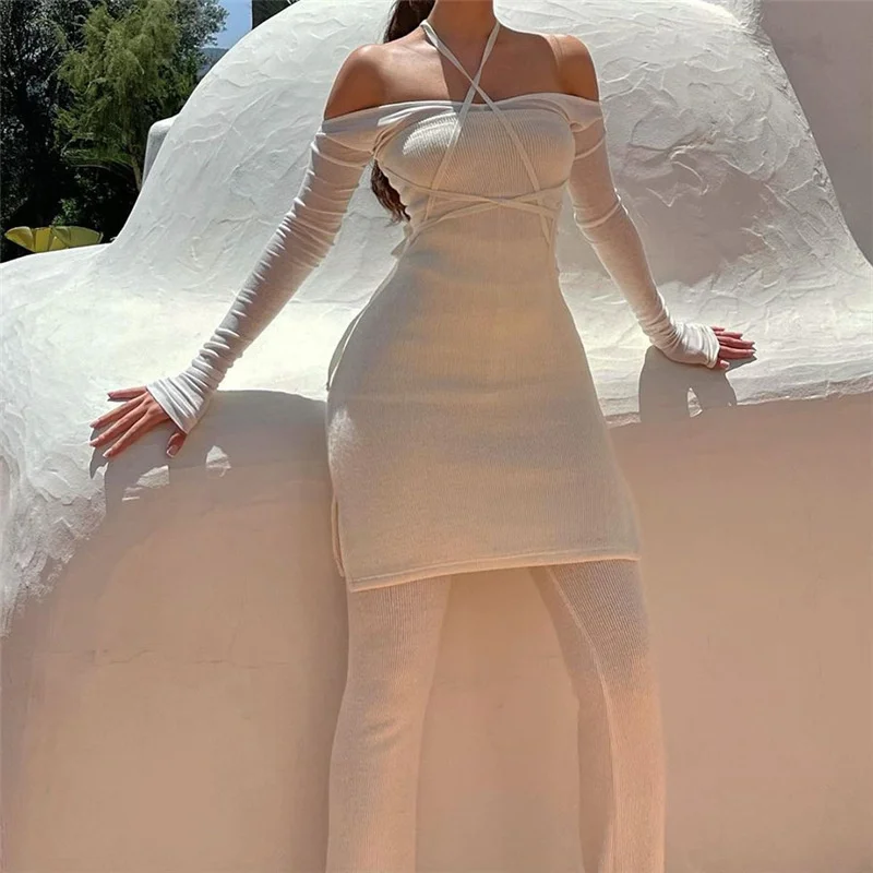 Spring Autumn New Two Piece Set Women Clothing White Off Shoulder Top Long Pants Suit Fashion Fitted Leisure Outfits Streetwear 
Spring Autumn New Two Piece Set Women Clothing White Off Shoulder Top Long Pants Suit Fashion Fitted Leisure Outfits Streetwear