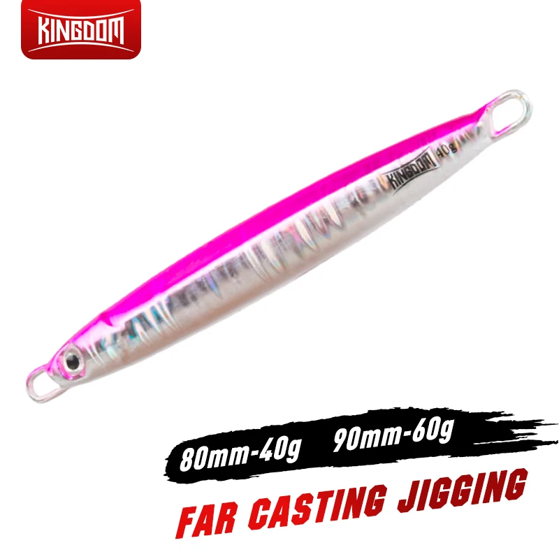 Kingdom Long Metal Jig Fishing Lure Slow Cast Jigging Spoon 40G 80mm 60G 90mm UV Coating Artificial Shore Metal Bait Sea Tackle
Kingdom Long Metal Jig Fishing Lure Slow Cast Jigging Spoon 40G 80mm 60G 90mm UV Coating Artificial Shore Metal Bait Sea Tackle