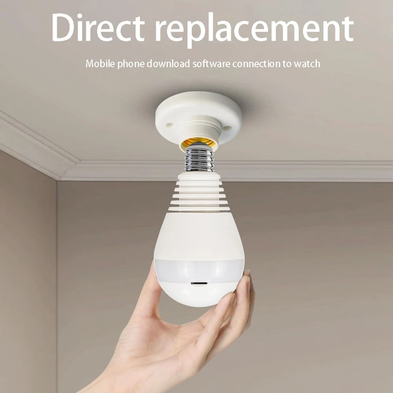 Dp5 Dual Light Bulb Camera Wifi Indoor Surveillance Infrared Night Vision Cloud Storage Suitable For Home Shop Office
Dp5 Dual Light Bulb Camera Wifi Indoor Surveillance Infrared Night Vision Cloud Storage Suitable For Home Shop Office