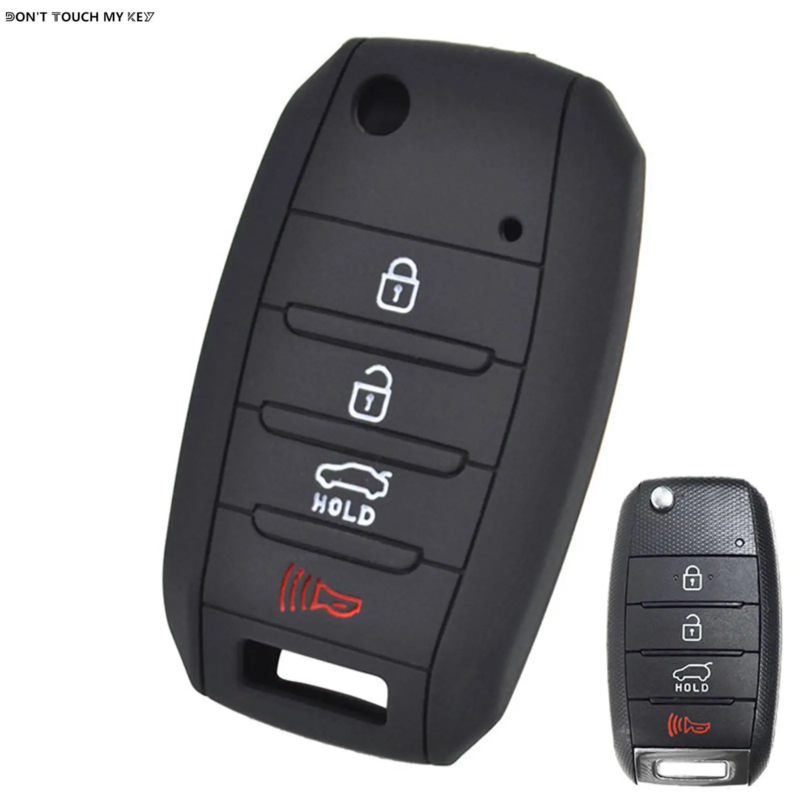 

4 Button Silicone Car Remote Key Case Fob Shell Cover For Kia Sedona Optima Sportage Sorento Soul Forte Cerato Carens Protector