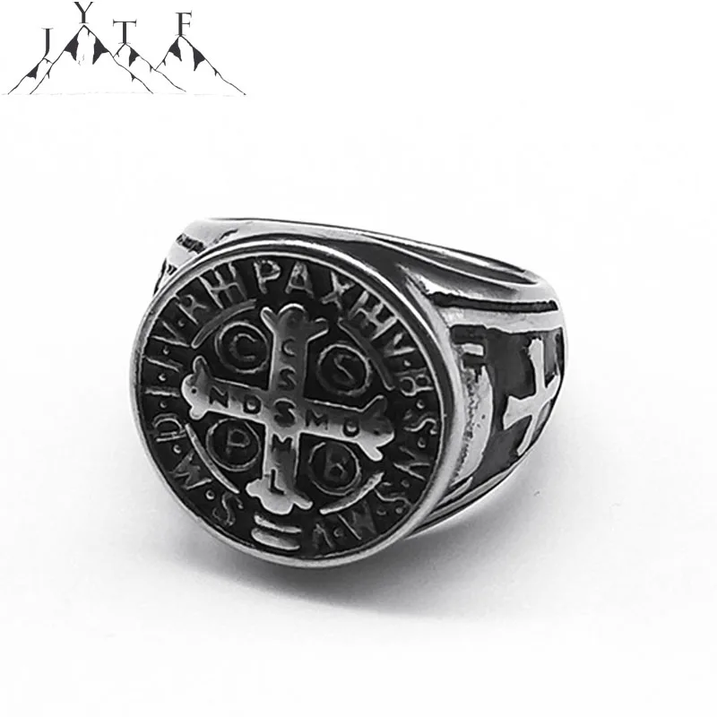 Retro Punk Saint Michael Archangel Creative Ring Men Stainless Steel Vintage Hip Hop Rock Finger Ring St-Michael Jewelry Gift
Retro Punk Saint Michael Archangel Creative Ring Men Stainless Steel Vintage Hip Hop Rock Finger Ring St-Michael Jewelry Gift