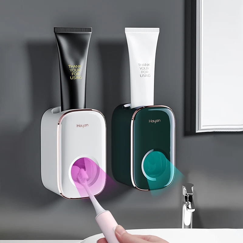 Automatic Toothpaste Dispenser Squeezers Toothpaste Tooth Dust-proof Toothbrush Holder Wall Mount Stand Bathroom Accessories Set
Automatic Toothpaste Dispenser Squeezers Toothpaste Tooth Dust-proof Toothbrush Holder Wall Mount Stand Bathroom Accessories Set
