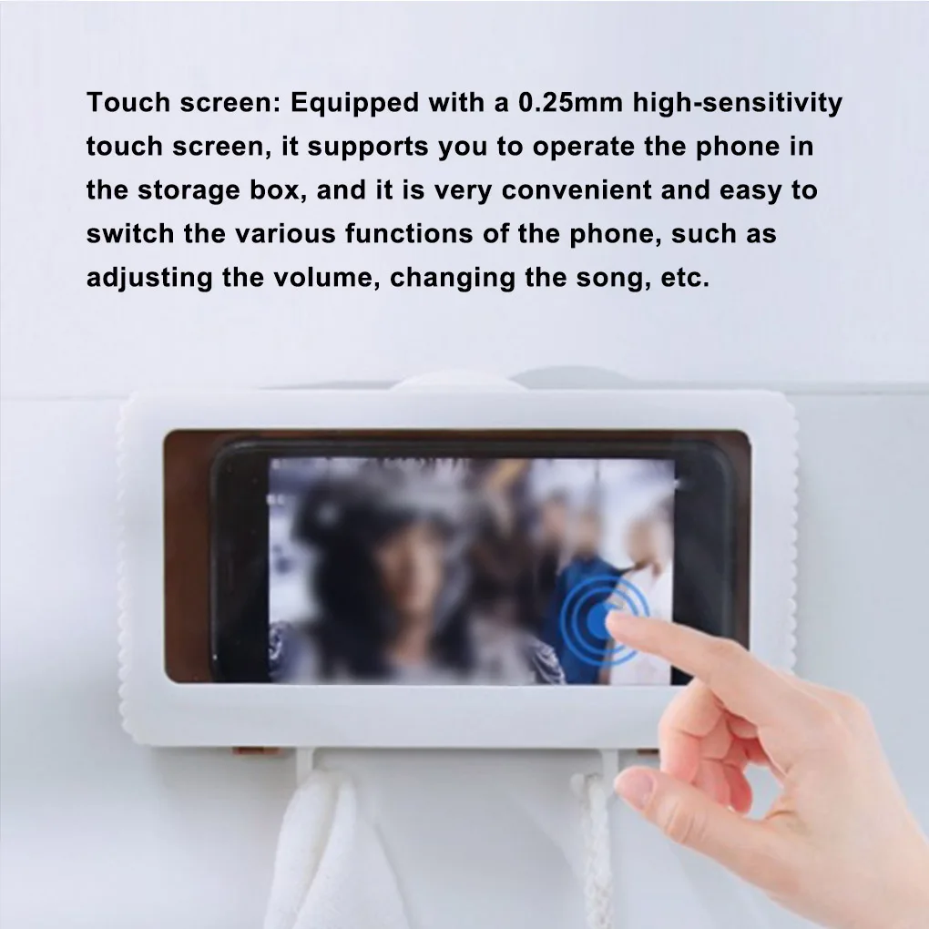 Liner Tablet Or Phone Holder Waterproof Case Box Wall Mounted All Covered Mobile Phone Shelves Self-Adhesive Shower Accessories
Liner Tablet Or Phone Holder Waterproof Case Box Wall Mounted All Covered Mobile Phone Shelves Self-Adhesive Shower Accessories