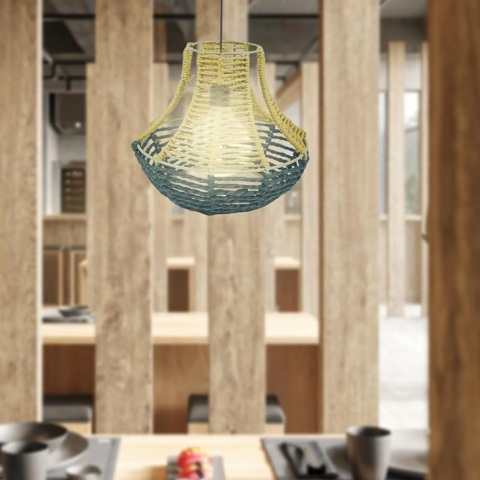 Retro Style Pendant Lamp Shade Imitation Rattan Handwoven Chandelier Cover for Kitchen Island Restaurant Bar Teahouse Cafe
Retro Style Pendant Lamp Shade Imitation Rattan Handwoven Chandelier Cover for Kitchen Island Restaurant Bar Teahouse Cafe