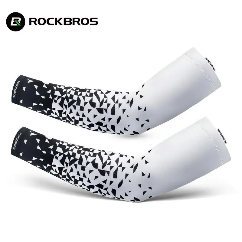 

ROCKBROS Ice Silk Bike Arm Sleeves Summer UV Sun Protection Sports Safety Arm Warmers Men Women MTB Road Cycling Bicycle Sleeves