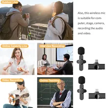 Phone Microphone Wireless 5 1 Channel Speaker 360 Pickup Portable Mobile Collar Mic Type-C