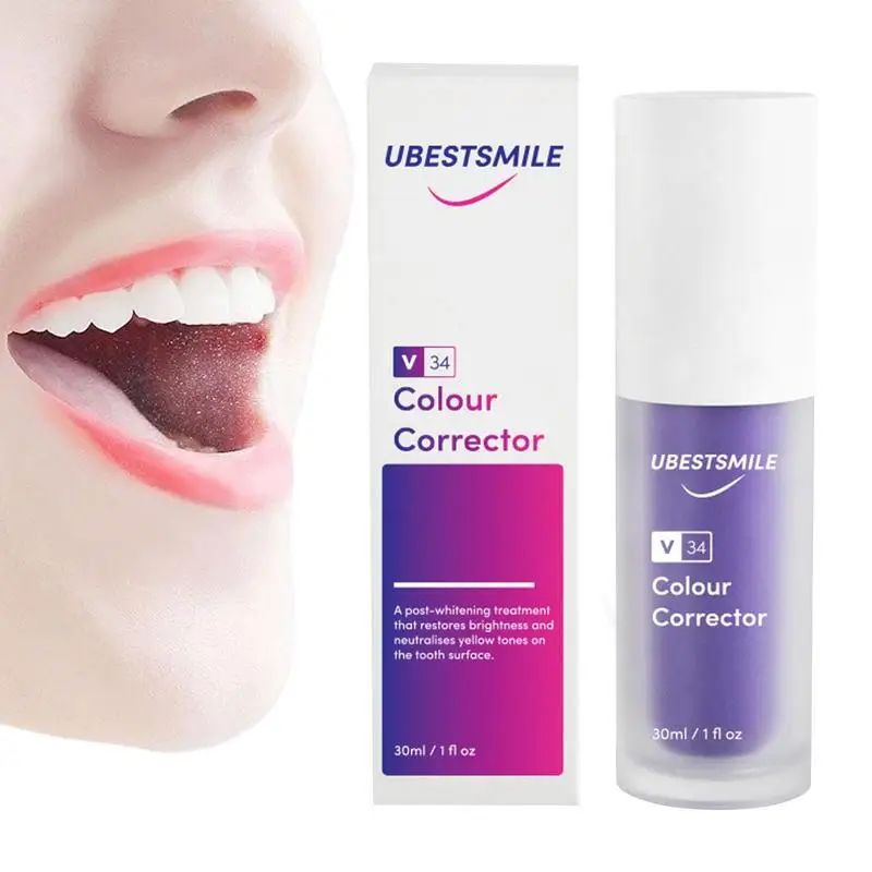 

Teeth Whitening Toothpaste 30ml V34 Tooth Color Corrector Oral Cleaning Care Bright Teeth Tooth Paste Stain Removal Fresh Breath