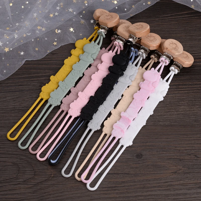Baby Cartoon Animal Silicone Pacifier Anti-Drop Chain Beech Wood Nipple Clip For Baby Teether Teething Chain Nursing Toys Gift
Baby Cartoon Animal Silicone Pacifier Anti-Drop Chain Beech Wood Nipple Clip For Baby Teether Teething Chain Nursing Toys Gift