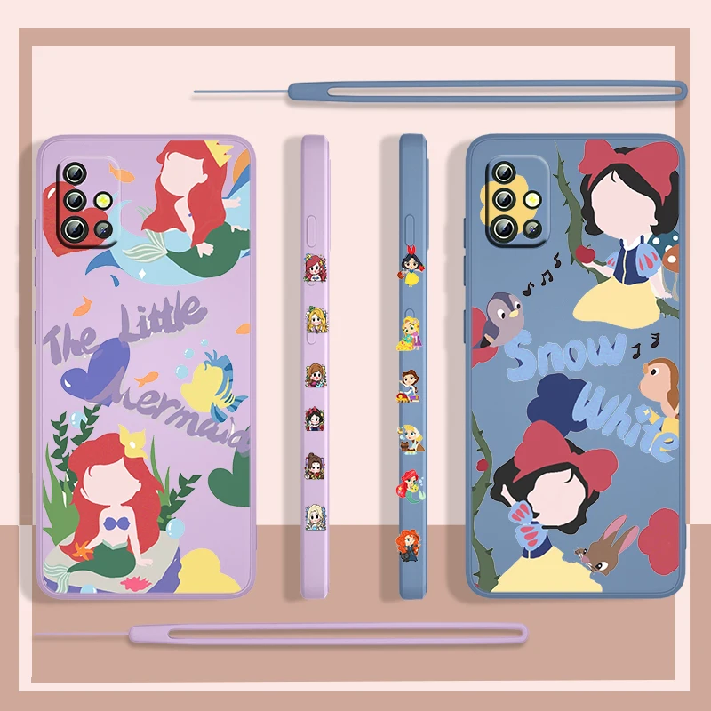 Disney Illustrated Princess Phone Case For Samsung Galaxy A71 A51 A73 A72 A53 A33 A52 A50 A32 A22 A50 5G Liquid Left Rope Fundas
Disney Illustrated Princess Phone Case For Samsung Galaxy A71 A51 A73 A72 A53 A33 A52 A50 A32 A22 A50 5G Liquid Left Rope Fundas
