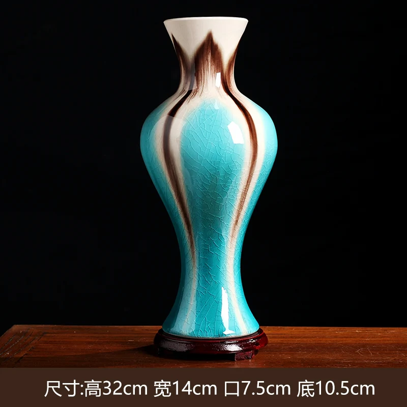 Jingdezhen Ceramics Vase Decoration Living Room Flower Arrangement Home Modern Chinese Small Decorations Blue and White
Jingdezhen Ceramics Vase Decoration Living Room Flower Arrangement Home Modern Chinese Small Decorations Blue and White