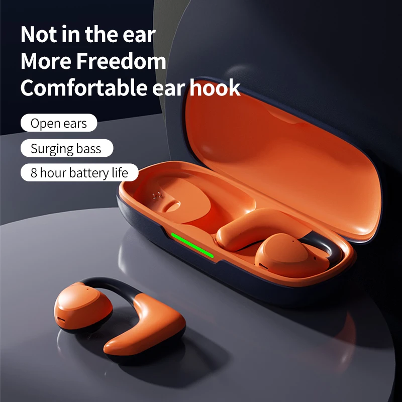 

Bluetooth Earphones Open Air Conduction Earphone TWS True Wireless HiFi Headphone CVC Noise Cancellation 20 Hours Working BT 5.3