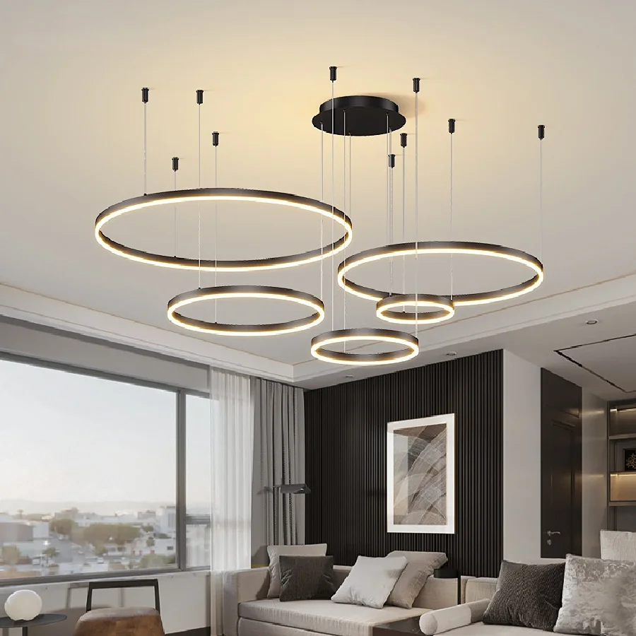 Modern Brushed Rings Led Chandelier Home Lighting Ceiling Mounted For Living Room Bedroom Hanging Lamp Coffee Color Lights 
Modern Brushed Rings Led Chandelier Home Lighting Ceiling Mounted For Living Room Bedroom Hanging Lamp Coffee Color Lights