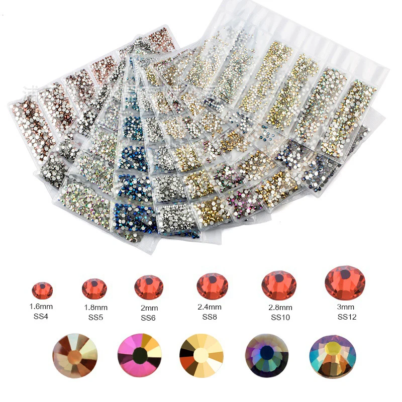 SS4-SS12 1728 pcs Crystal Rhinestones Beads Glass Diamond Drill Non Hotfix FlatBack Glass Nail Art DIY Clothes Accessories
SS4-SS12 1728 pcs Crystal Rhinestones Beads Glass Diamond Drill Non Hotfix FlatBack Glass Nail Art DIY Clothes Accessories
