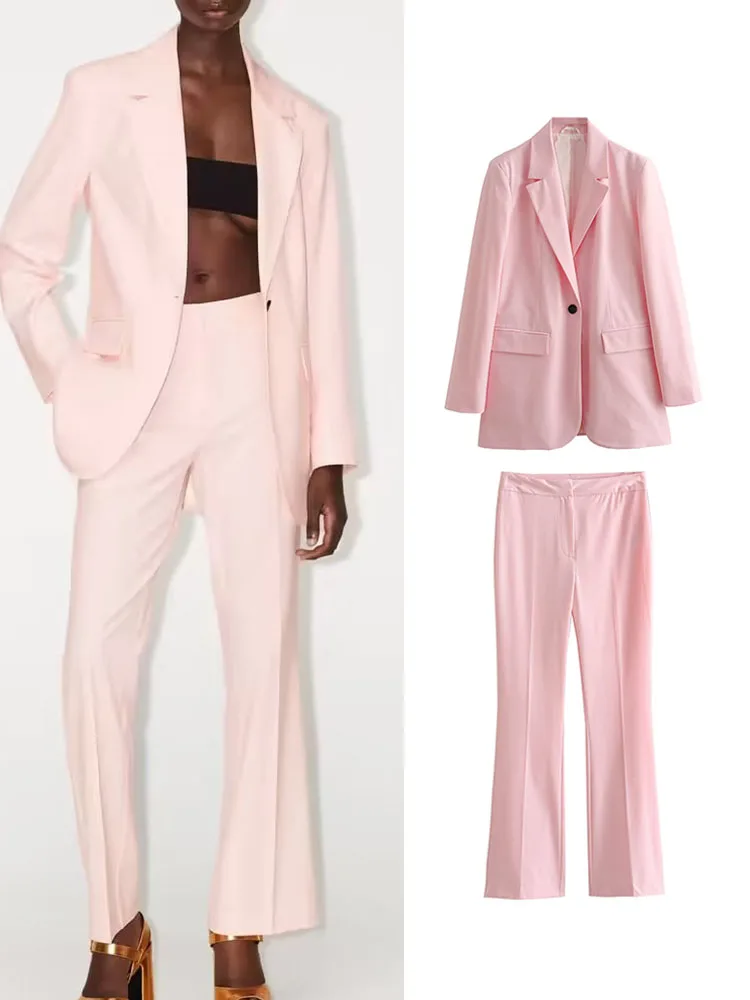 TRAF Fashion Women Solid Blazer Pant Sets 2023 Spring Autumn Long Sleeve Single Button Jacket Casual Zipper Flare Pants Sets
TRAF Fashion Women Solid Blazer Pant Sets 2023 Spring Autumn Long Sleeve Single Button Jacket Casual Zipper Flare Pants Sets