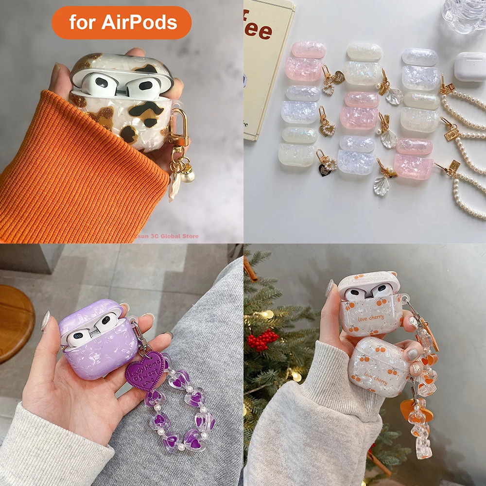 Luxury Dreamy Case for Apple AirPods 1 2 3 Pro 3rd Generation Case for AirPods Pro 3 Case Cover with Pearl Keychain Glossy Shell
Luxury Dreamy Case for Apple AirPods 1 2 3 Pro 3rd Generation Case for AirPods Pro 3 Case Cover with Pearl Keychain Glossy Shell
