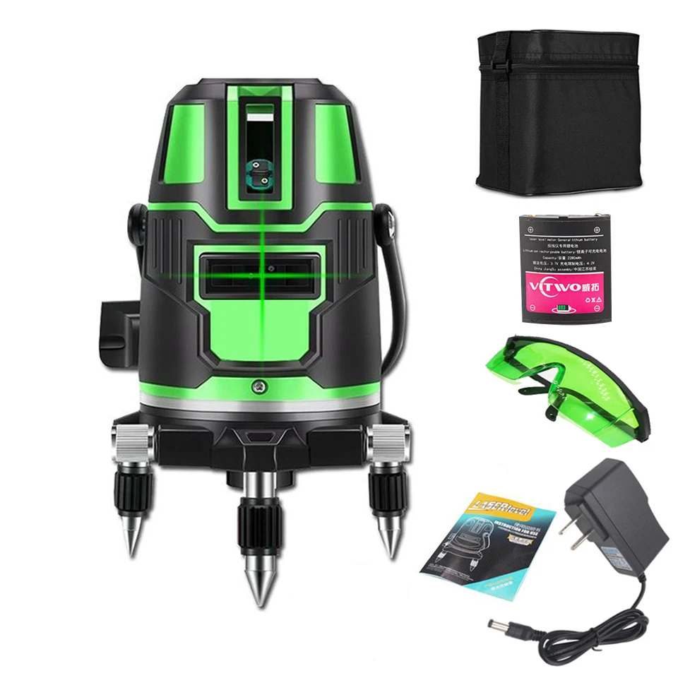 Green Cross Lines Laser Level Self-Leveling 360 Rotatable with Battery Indoor Outdoor Alternating Direct Horizontal Vertical
Green Cross Lines Laser Level Self-Leveling 360 Rotatable with Battery Indoor Outdoor Alternating Direct Horizontal Vertical