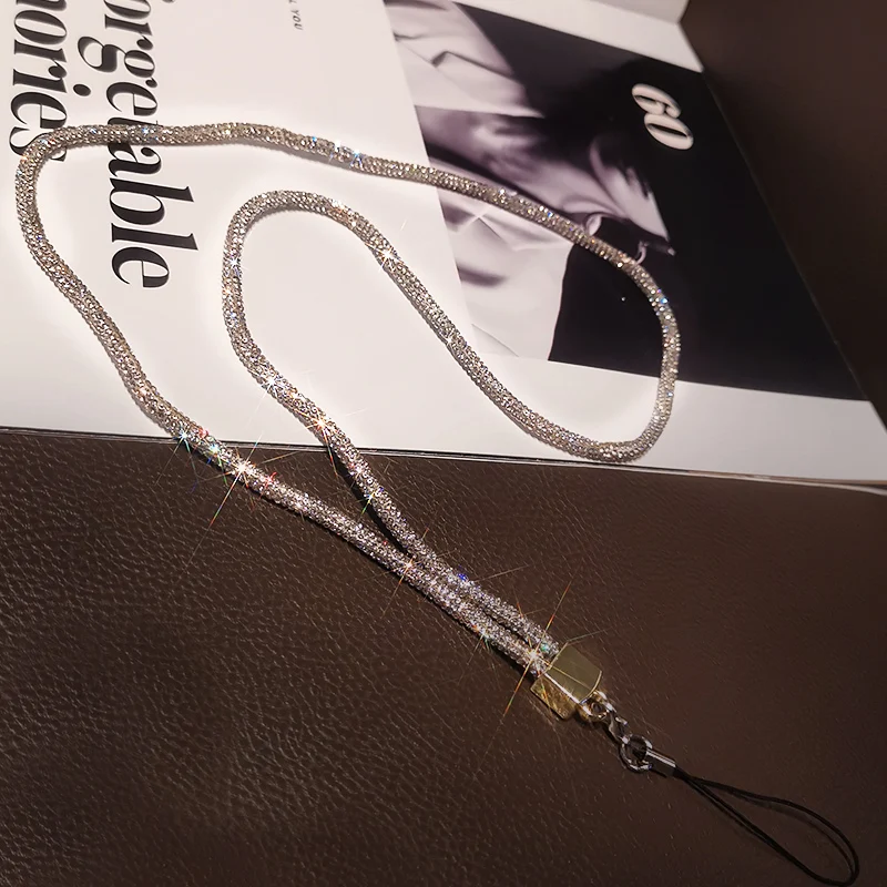 Rhinestone Lanyard Mobile Phone Lanyard Women's Luxury Full Diamond Pendant Long Neck Strap Anti-lost Sling Short Wrist Chain
Rhinestone Lanyard Mobile Phone Lanyard Women's Luxury Full Diamond Pendant Long Neck Strap Anti-lost Sling Short Wrist Chain
