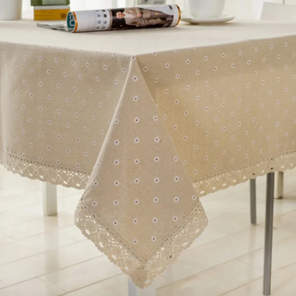 Korean Style Floral Tablecloth Cotton Linen Fabric Lace Edge Tablecloth Machine Washable Printed Tableclot Tea Table Decoration
Korean Style Floral Tablecloth Cotton Linen Fabric Lace Edge Tablecloth Machine Washable Printed Tableclot Tea Table Decoration