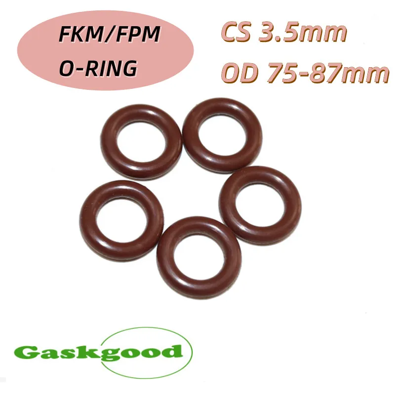 1/5Pcs FKM O Ring Seal Gasket Thickness CS 3.5mm OD 75-87 mm Silicone Rubber Insulated Waterproof Washer Round Shape Red
1/5Pcs FKM O Ring Seal Gasket Thickness CS 3.5mm OD 75-87 mm Silicone Rubber Insulated Waterproof Washer Round Shape Red