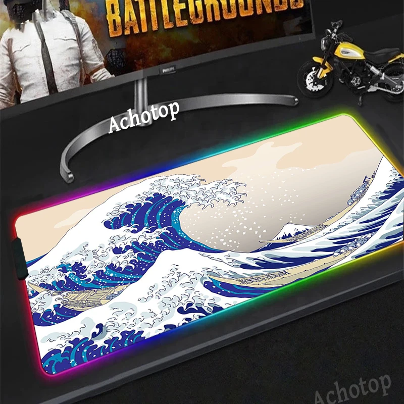 RGB Large Japan Great Wave Mousepad Gaming Accessories Mouse Pad Gamer Desk Mat Table Carpet Xxl Mouse Mats 90x40CM For Pc Gamer
RGB Large Japan Great Wave Mousepad Gaming Accessories Mouse Pad Gamer Desk Mat Table Carpet Xxl Mouse Mats 90x40CM For Pc Gamer