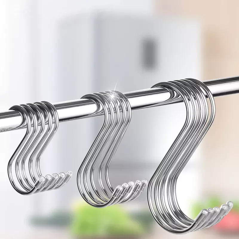Stainless Steel S Hooks with Sharp Tip Utensil Meat Clothes Hanger Hanging Hooks for Butcher Shop Kitchen Baking Tools
Stainless Steel S Hooks with Sharp Tip Utensil Meat Clothes Hanger Hanging Hooks for Butcher Shop Kitchen Baking Tools