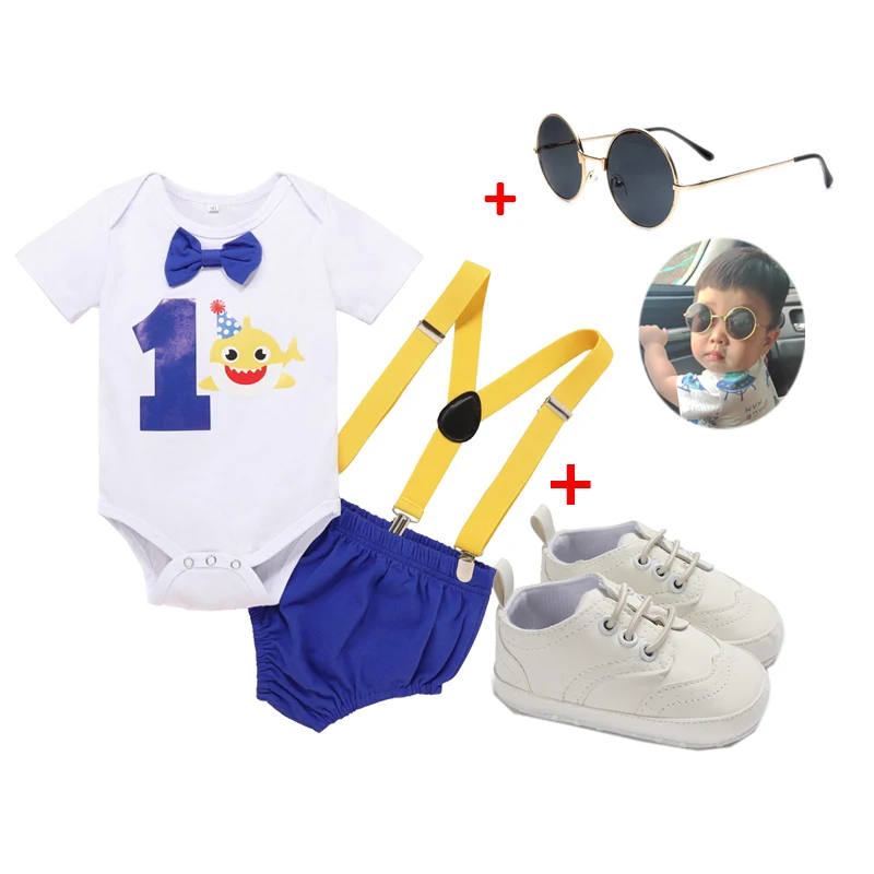

Fahion Clothe Baby Boy Cake mah Outfit et Romper upender hoe for Infant Birthday Photograph