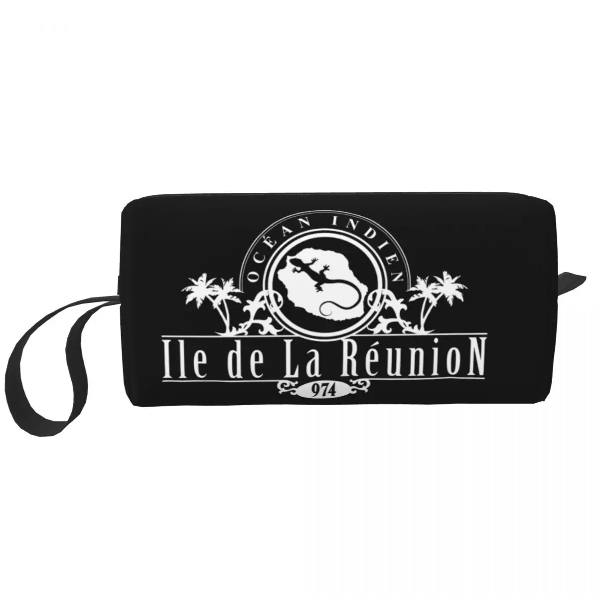 Travel La Reunion Margouillat Island Logo Toiletry Bag Cute Makeup Cosmetic Organizer for Women Beauty Storage Dopp Kit Case
Travel La Reunion Margouillat Island Logo Toiletry Bag Cute Makeup Cosmetic Organizer for Women Beauty Storage Dopp Kit Case