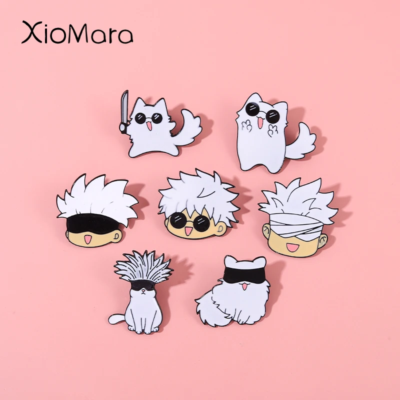 Cartoon Cat Enamel Pins Custom Adventure Fantasy Battle Gojo Satoru Itadori Yuji Brooches Lapel Badges Funny Anime Jewelry Gifts
Cartoon Cat Enamel Pins Custom Adventure Fantasy Battle Gojo Satoru Itadori Yuji Brooches Lapel Badges Funny Anime Jewelry Gifts