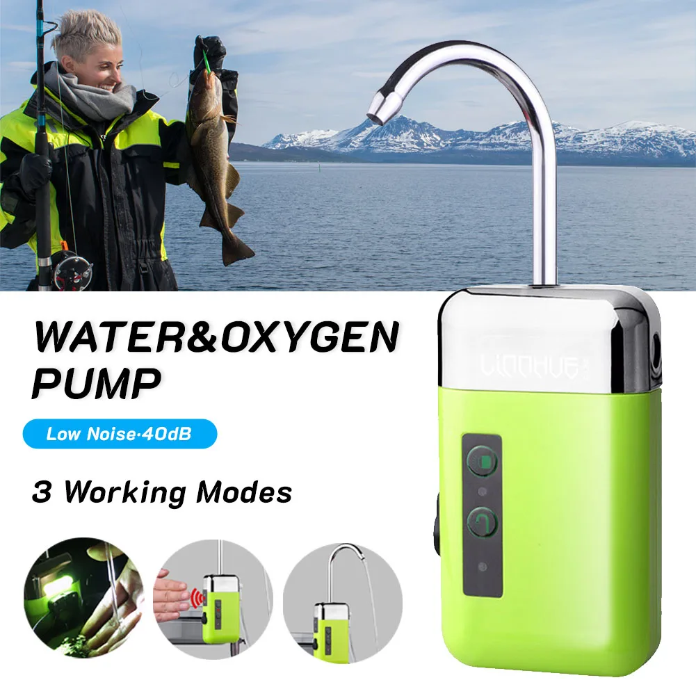 Outdoor Fishing Air Pump 2 In 1 Multi-Function Water&Oxygen Pump with Sensor LED Lighting USB Rechargeable O2 Pump for Fish Tank
Outdoor Fishing Air Pump 2 In 1 Multi-Function Water&Oxygen Pump with Sensor LED Lighting USB Rechargeable O2 Pump for Fish Tank