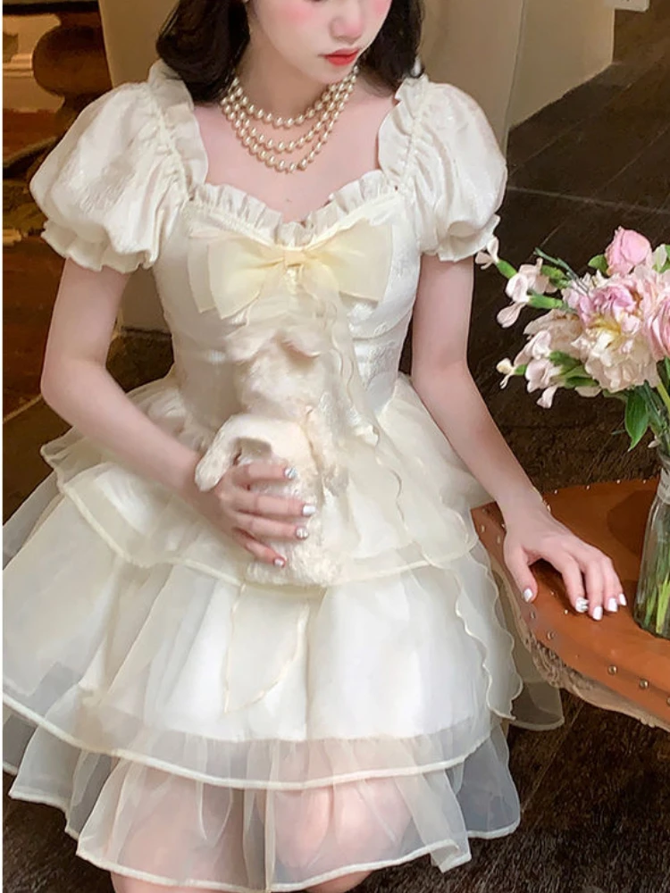 Lace Kawaii Lolita Dress Women Causal Short Sleeve Y2k Mini Dress Female Elegant Solid One Piece Dress Korean 2023 Summer Chic
Lace Kawaii Lolita Dress Women Causal Short Sleeve Y2k Mini Dress Female Elegant Solid One Piece Dress Korean 2023 Summer Chic