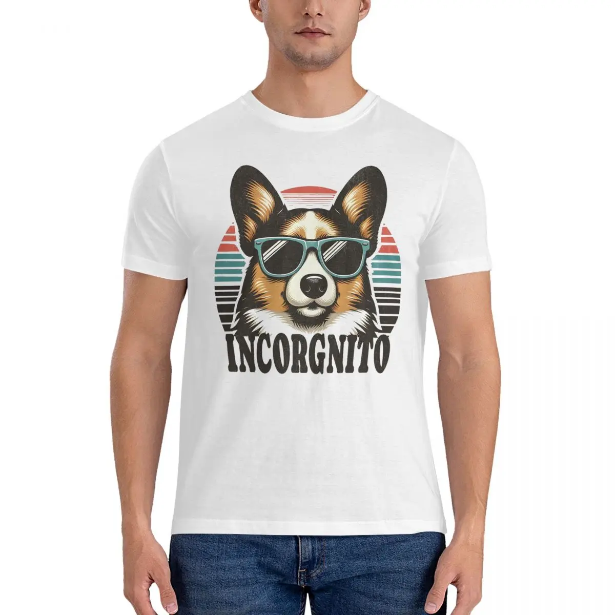 Футболка Incorgnito Corgi Мужская хлопковая тенниска оверсайз майка с коротким рукавом