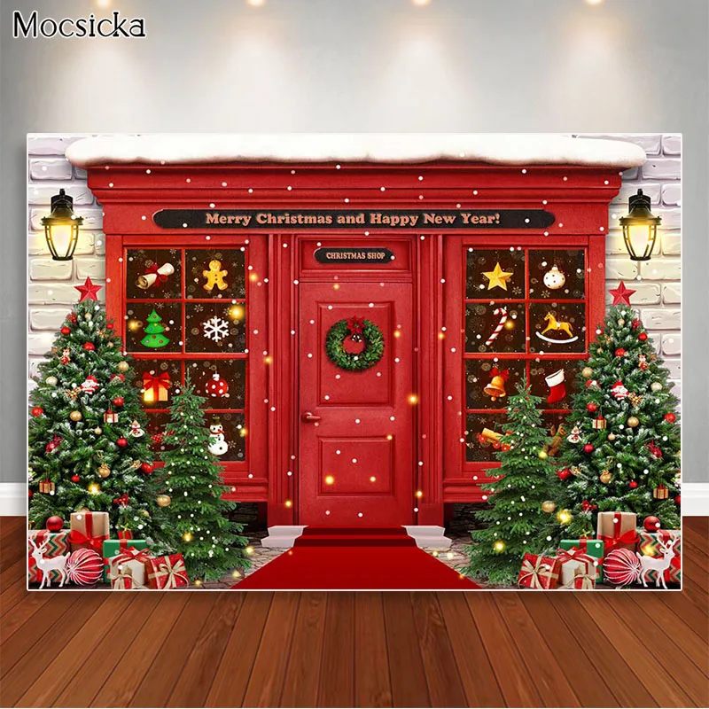 Red Christmas Gift Shop Photography Backdrops Xmas Tree Gift Decor Photo Props Photoshoot Kids Portrait Photography Backgrounds
Red Christmas Gift Shop Photography Backdrops Xmas Tree Gift Decor Photo Props Photoshoot Kids Portrait Photography Backgrounds