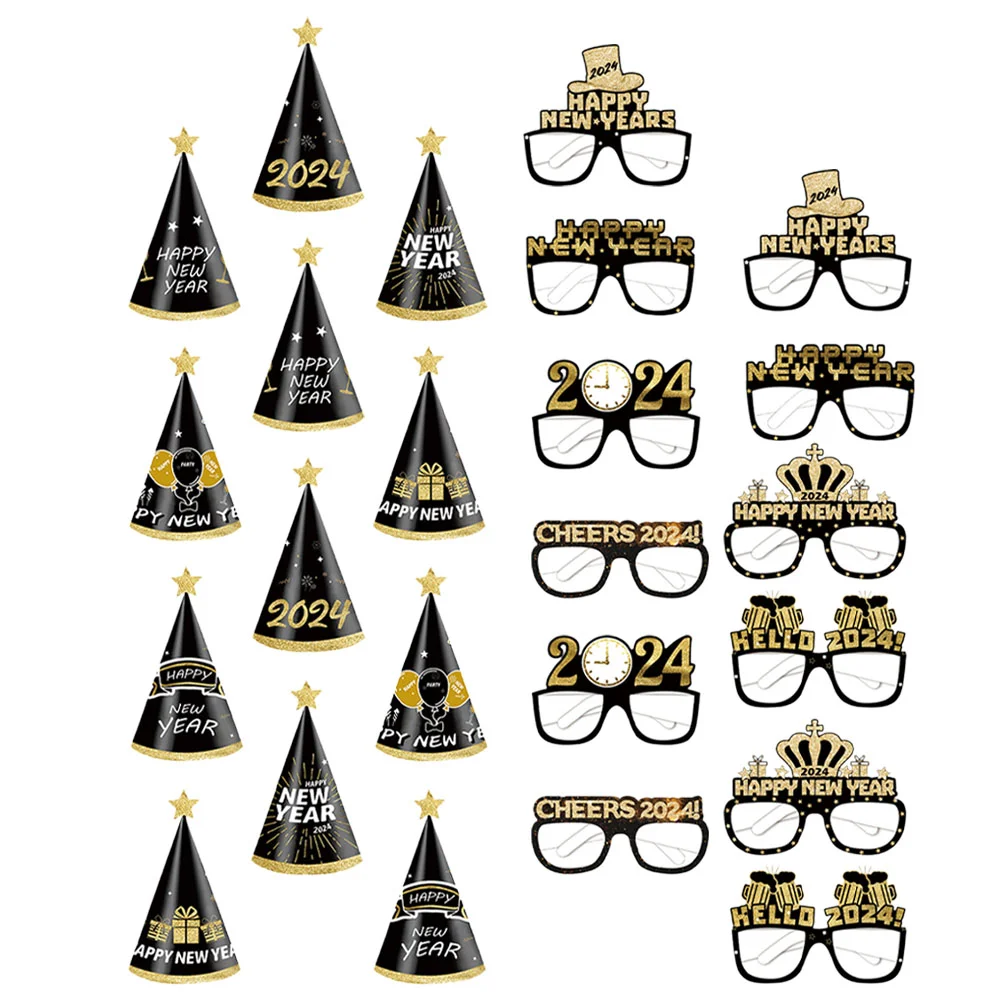 1 set of 2024 New Year's Eve Party Eyeglasses 2024 Celebration Party Glasses Hats Props
1 set of 2024 New Year's Eve Party Eyeglasses 2024 Celebration Party Glasses Hats Props
