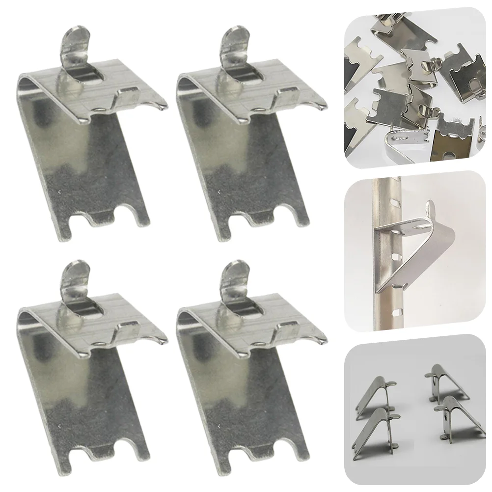 

Shelf Clips Refrigerator Cooler Freezer Hooks Fridge Support Clamp Clip Replacement Buckles Tool Brace Stainless Steel Square