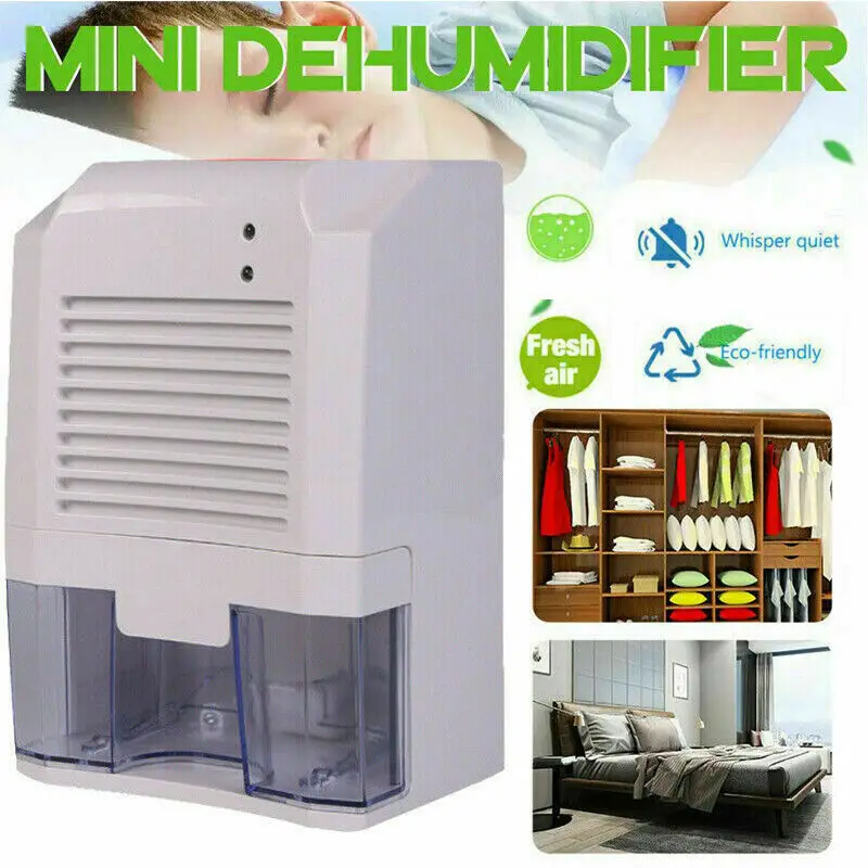 

Electric Mini Dehumidifier Portable 800ML Air Dryer For Bathroom Basement Kitchen Office Absorbing Caravancar RV Garage