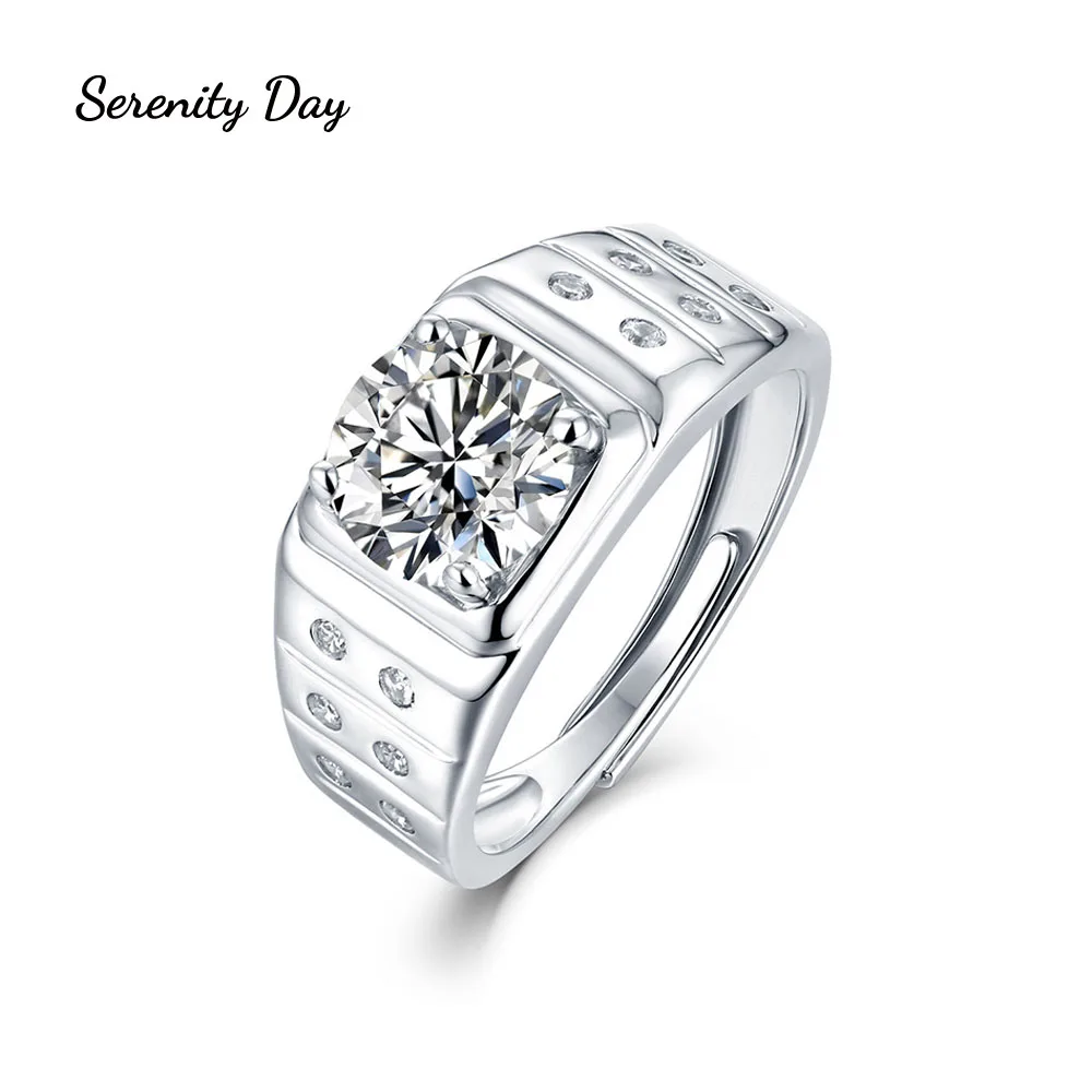 Serenity Day 2CT VVS2 D Color Moissanite GRA Certified Resizable S925 Sterling Silver Diamond Rings for Man Wedding Jewelry
Serenity Day 2CT VVS2 D Color Moissanite GRA Certified Resizable S925 Sterling Silver Diamond Rings for Man Wedding Jewelry