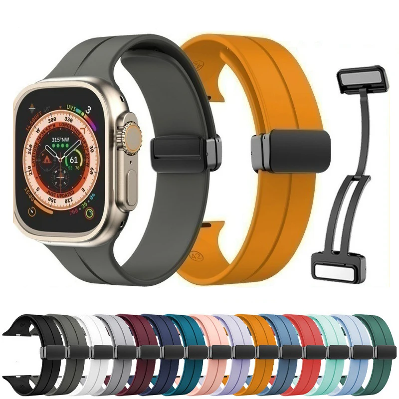 Магнитный ремешок для Apple Watch Ultra 2 Band 49 мм, силиконовый браслет для iWatch Series 8 7 6 5 9 SE 42 мм 44 мм 45 мм 41 мм 38 мм 40 мм 
Магнитный ремешок для Apple Watch Ultra 2 Band 49 мм, силиконовый браслет для iWatch Series 8 7 6 5 9 SE 42 мм 44 мм 45 мм 41 мм 38 мм 40 мм
