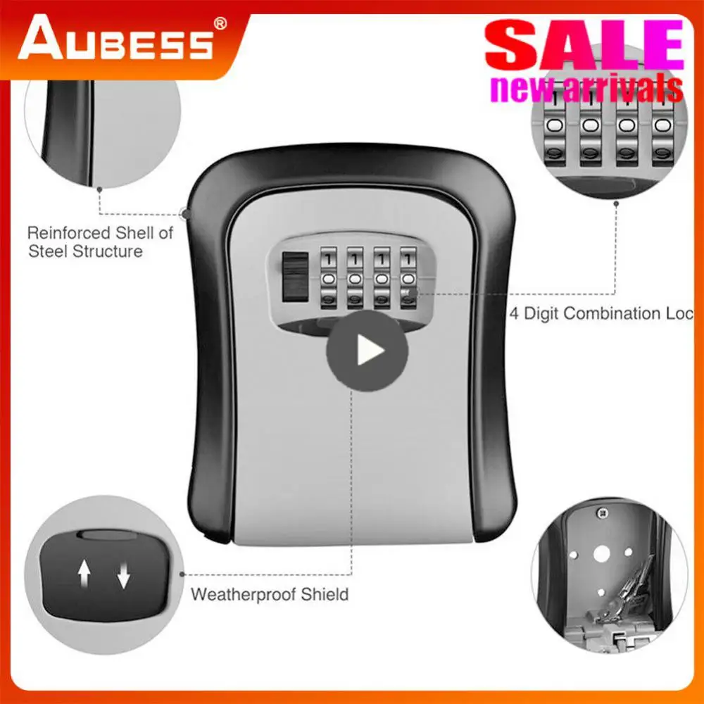 Weatherproof Key Safe Box Aluminum Alloy Key Storage Lock Box Wall-mounted Key Lock Box Password For Indoor And Outdoor Security
Weatherproof Key Safe Box Aluminum Alloy Key Storage Lock Box Wall-mounted Key Lock Box Password For Indoor And Outdoor Security